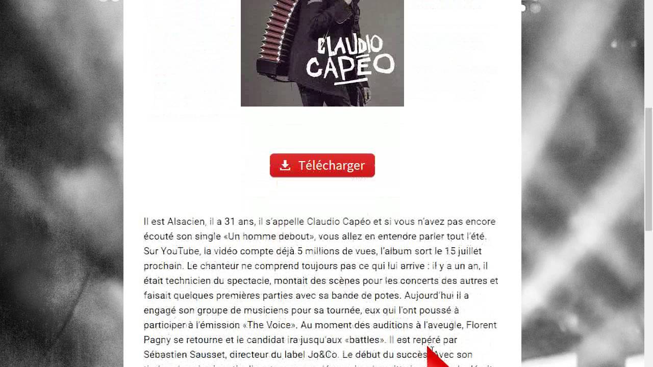 telecharger lalbum de claudio ca Télécharger l'album de Claudio Capéo gratuitement en mediafire : la meilleure option pour profiter de sa musique !